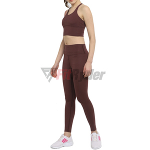 Traje de Yoga de alta calidad de 2 piezas para mujer, conjuntos de gimnasio transpirables de secado rápido, sujetador de Yoga liso y pantalones cortos, trajes de Fitness para mujer, gruesos y cómodos - Product Image 6