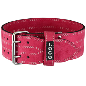 Custom Logo Pink Leather Weightlifting Belt Adjustable Wrist Strap Self Heating-Unisex Heavy-Duty Gym Fitness Back Support for - Product Image 5