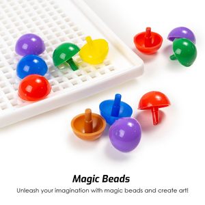 Xúc giác khảm Pegboard đồ chơi cảm giác học tập đồ chơi cho trẻ mới biết đi & trẻ em Montessori Trò chơi giáo dục đầy màu sắc PEG Hội Đồng Quản trị câu đố - Product Image 3