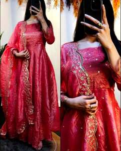 Vestido Largo de Diseño Tradicional para Bodas y Fiestas, Completamente Bordado, Listo para Usar, de Secado Rápido, para Todas las Temporadas - Product Image 2