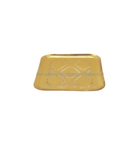 Gold Plated Rectangle Decorative Tray Abstract Pattern Modern Design Single Piece <b>Home</b> Decor - Product Image 6