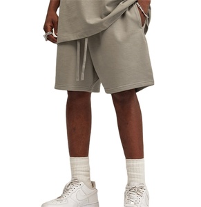 425gsm coton décontracté lâche t-shirts de haute qualité logo personnalisé course sport été printemps unisexe hommes à la mode Shorts courts - Product Image 3