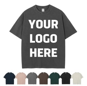 เสื้อยืดผ้าฝ้ายโอเวอร์ไซส์สำหรับผู้ชายทรงหลวมขนาดใหญ่พิเศษพิมพ์โลโก้100% - Product Image 2