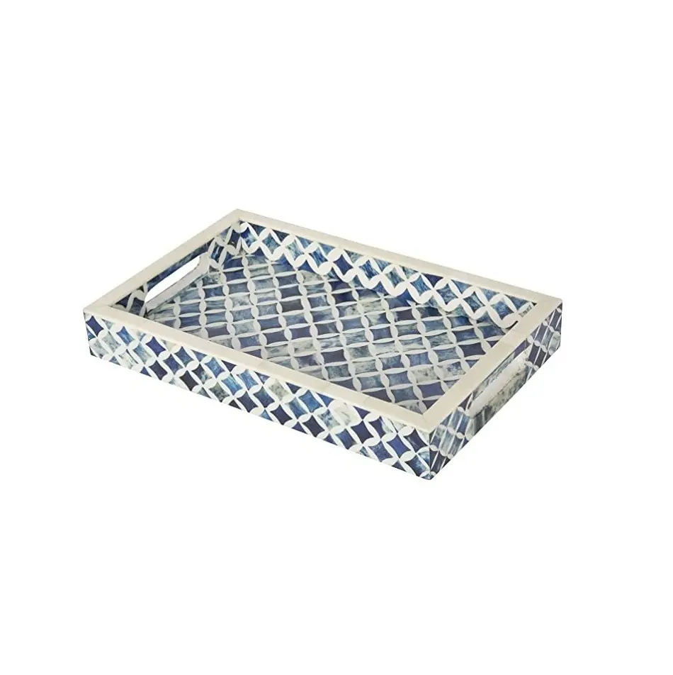 Wholesale Bone Inlay Tray Hot Selling Product Small And Large Size Tray Home Table Decor Food Serving Tray For Best Sale