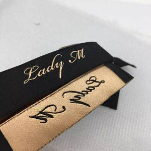 Venta al por mayor de fábrica, etiqueta de ropa de calidad personalizada, etiqueta de ropa tejida, etiqueta de marca tejida personalizada para planchar en el cuello - Product Image 3