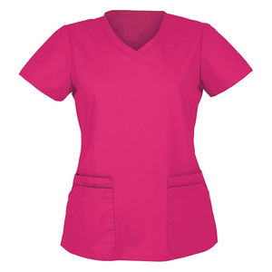 Top ventes OEM, vente en gros, design personnalisé, uniforme d'hôpital pour femmes, hauts de gommage pour soins infirmiers, ensemble de gommage aux figues, haut tunique pour soins infirmiers - Product Image 1