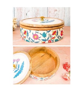 Caja Roti de esmalte de madera de alta calidad para servir Mejor estilo Acabado a mano Cocinas indias más vendidas - Product Image 1