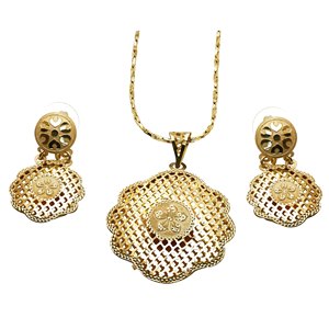 Wholesale Forming <b>14K</b> 18K 24K <b>Gold</b> Filled Pendant & Earrings Set, Fashion Pendant <b>Necklaces</b>, Elegant Pendant With Earrings Set. - Product Image 2