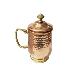 Cobre martillado Moscú Mule Taza de cerámica Diseño moderno único Cobre sólido Barware para taza de regalo - Product Image 1