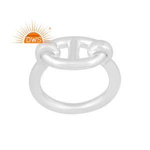 Anillo de plata de ley fina de diseño hecho a mano más vendido, fabricante de joyería personalizada para mujer, regalo para ella - Product Image 1