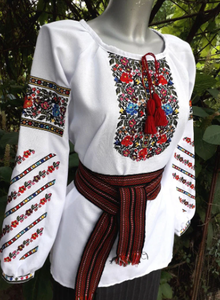 Cinturón Artesanal Multicolor Tejido a Mano, Estilo Folclórico Ucraniano Hutsul Cossaco, Accesorio Étnico Unisex Ancho - Product Image 5