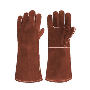 Guantes de cuero de dedo completo de calidad superior 100%, tamaños y colores personalizables, cómodos guantes de seguridad para soldar - Product Image 6