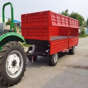 Mini semirremolque agrícola de 2 ruedas para tractor ambulante con motor y engranaje Entrega segura de alta productividad - Product Image 1