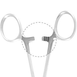 Pinzas Hemostáticas de Precisión de Alta Calidad, Pinzas de Bloqueo, Abrazadera Plateada, Recta, Fuente de Alimentación Manual, Acero Inoxidable - Product Image 5