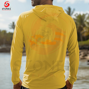 Sudadera con capucha de pesca de rendimiento de manga larga ligera de ropa de gran oferta Sudadera con capucha de bambú personalizada para hombres - Product Image 6