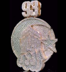 Redondo y corte Baguette VVS Moissanite diamante colgante Hip-Hop joyería colgante aniversario regalo para hombres 925 plata esterlina - Product Image 1