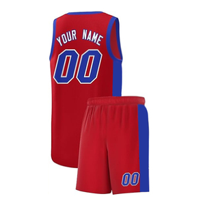 Conjunto de uniforme de baloncesto de moda para hombre pantalones cortos de verano de buena calidad BSCI Certificado de talla grande transpirable y diseño impreso - Product Image 2