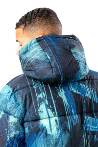New Arrival Custom Men's Puffer Jackets High Quality Canvas Fabric Stand Collar Eco-Friendly High Street Style Winter Street - Product Image 5