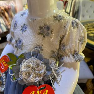 2024 été conceptions bébé belle broderie robe 1 à 6 ans fille robe tensil bordure broderie robes - Product Image 3