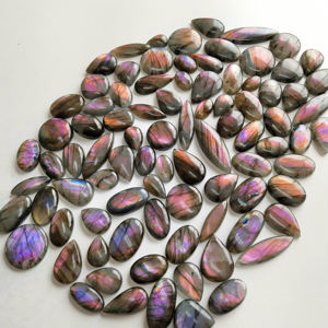 พลอยลาบราโดไรต์สีม่วงธรรมชาติทรงมาร์ควิส/วงรี/ลูกแพร์ สำหรับทำเครื่องประดับแฮนด์เมด ขายส่ง - Product Image 4