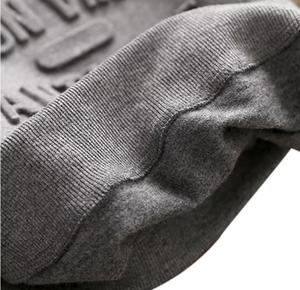 เสื้อคอกลมผู้ชายขายดีที่สุด โลโก้ 3 มิติ นูน คุณภาพสูง ถักแบบไหล่ตก พร้อมโลโก้สั่งทำ OEM - Product Image 3