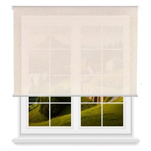 Well Home Plain Translucent Roller Blind - <b>Linen</b> Color, <b>100</b> x 250cm (width x length)/<b>Fabric</b> Size 97 x 245cm - Product Image 1