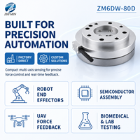 Sensor Torsi Gaya 6 Sumbu Presisi Tinggi 20-100N 1-4Nm untuk Efektor Ujung Robot, Cobot, dan Perakitan Semikonduktor