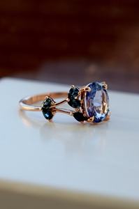 Anillo de plata de tanzanita natural Anillo de Plata de Ley 925 Anillo de bodas Anillo de todos los días Elegante Regalo de Cumpleaños Anillo de plata - Product Image 6