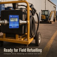 Capteur de débit de carburant DIJIANG 1/2'' DN15 filetage G, compteur de débit de carburant diesel numérique à turbine électronique à impulsions 5 à 600 L/H avec écran LCD
