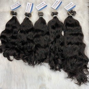 <b>Top</b> Quality Raw Vietnamese Human Hair Extensions Unprocessed Natural Wavy Super <b>Silky</b> Smooth Ready to Ship - Product Image 1