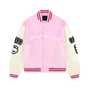 Chaqueta de Béisbol Universitaria de Alta Calidad, Cuello Alto, Invierno, Exterior, Transpirable, Ecológica, Reversible, Unisex, OEM - Product Image 1