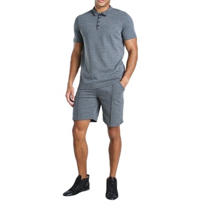 Traje personalizado para hombre, traje de dos piezas, pantalones cortos, Polo Street, pantalones casuales de 2 piezas, polo con cuello, conjuntos estampados para hombre - Product Image 1