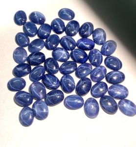 Fashion Channel Blue Sapphire Star Ruby Synthetic Oval 13x18mm 3.5CT Heat <b>Treated</b> Gemstone Cabochon for Jewelry Making - Product Image 2