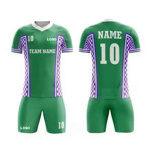 2025 Custom <b>Printed</b> Multi-Color V-Neck Lightweight Soccer Jersey for Men High Quality 100% Polyester Football Uniform - Product Image 1