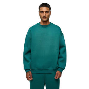 Conjunto de 2 Piezas para Hombre, 100% Algodón, Sudadera con Cuello Redondo y Pantalones Deportivos con Logotipo Serigrafiado, Felpa Gruesa, Chándal de Alta Calidad para Hombre - Product Image 2