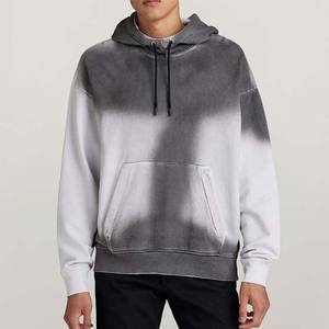 เสื้อฮู้ดที่กำหนดเองวินเทจสีเทาฝรั่งเศสเทอร์รี่โอเวอร์ไซส์เฮฟวี่เวท450จางหายไปจากแสงแดด - Product Image 1