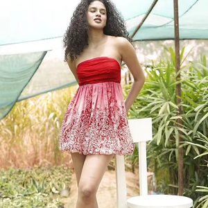 Vestido corto bohemio de algodón con bloque de mano indio, estampado Floral personalizado, regalo de luna de miel para novia, ¡a la venta! - Product Image 1