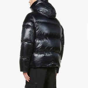 PromotionMen's Body Melton Wool Whit Golden PU Leather Varsity Chaquetas De - Product Image 2