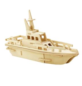 Puzzle en bois 3D, kit de construction de modèles de yachts, projet d'artisanat en bois naturel inachevé, canoë, idéal pour les projets de bricolage - Product Image 5