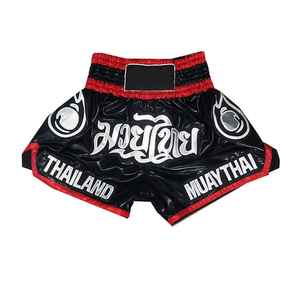 Pantalones cortos de boxeo Muay Thai con logotipo personalizado superventas de material sólido para hombre, venta al por mayor 2025 - Product Image 1