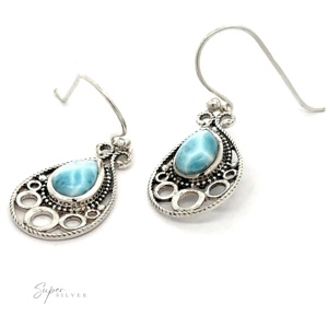 Pendientes Larimar en forma de lágrima - Product Image 1