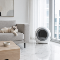 Bac à litière pour chat auto-nettoyant 65L, lavable, sans odeur, avec tamisage automatique, vente en gros d'usine OEM