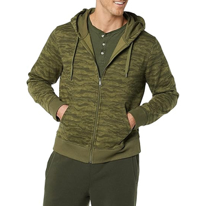 Private Label Wholesale <b>Men</b> Zipper Hoodies Custom Fashion Full <b>Zip</b> Sweatshirts Cotton Fleece Slim Fit Hoodies 2025 - Product Image 3