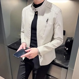 <b>Leather</b> <b>Jacket</b> OEM Custom Design Stand Collar Vintage Zipper <b>Leather</b> <b>Jacket</b> Outdoor Autumn <b>Long</b> Sleeve PU <b>Leather</b> <b>Jacket</b> - Product Image 6