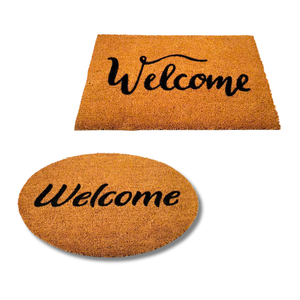 Venta al por mayor de fibra de coco alfombras de bienvenida con PVC antipolvo y de larga duración de la fábrica de Vietnam forma personalizable - Product Image 1