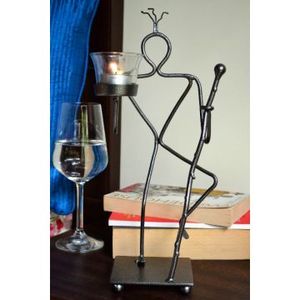 hot sale candle stick holder candle stick holder 2 pcs set <b>mate</b> black color finished candle holder - Product Image 4