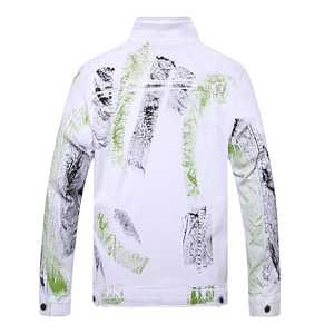 Chaquetas vaqueras transpirables de algodón 2025 de Color sólido básico personalizado de estilo callejero de invierno 100%, fabricante de ropa al por mayor - Product Image 2