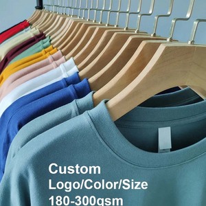 T-shirt surdimensionné 100% coton 240gsm, noir, uni, Logo personnalisé, vêtements pour hommes, grande taille, t-shirt oversize, respirant 100% Cotto - Product Image 5