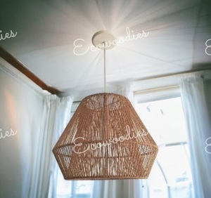 Modern Bamboo <b>Wicker</b> Lamp <b>Shade</b> Pendant <b>Light</b> Handmade Adjustable Hanging Bedroom Furniture for Bedroom Apartment Living Room - Product Image 4