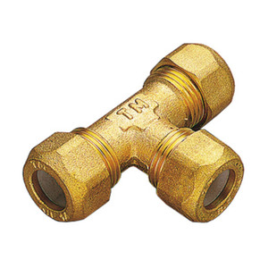 Raccordo a T in Ottone Tre Biconi 12x1/2 Pesanti - Product Image 1
